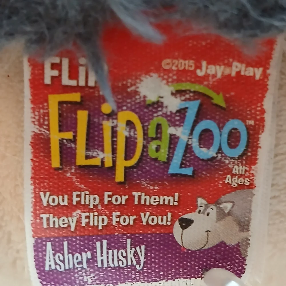 Flipazoo Poppi Polar Bear Asher Husky Dog Reversible Stuffed Plush Animal Doll
